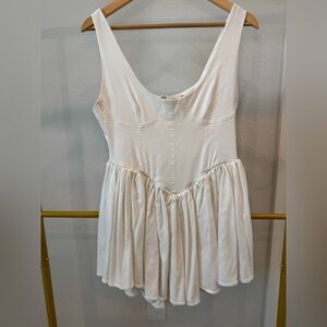 AMERICAN THREADS White Sleeveless Corset Dress